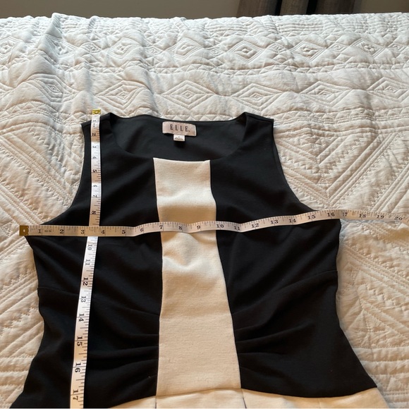 Elle Monochrome Checkered Midi Dress - Picture 5 of 6